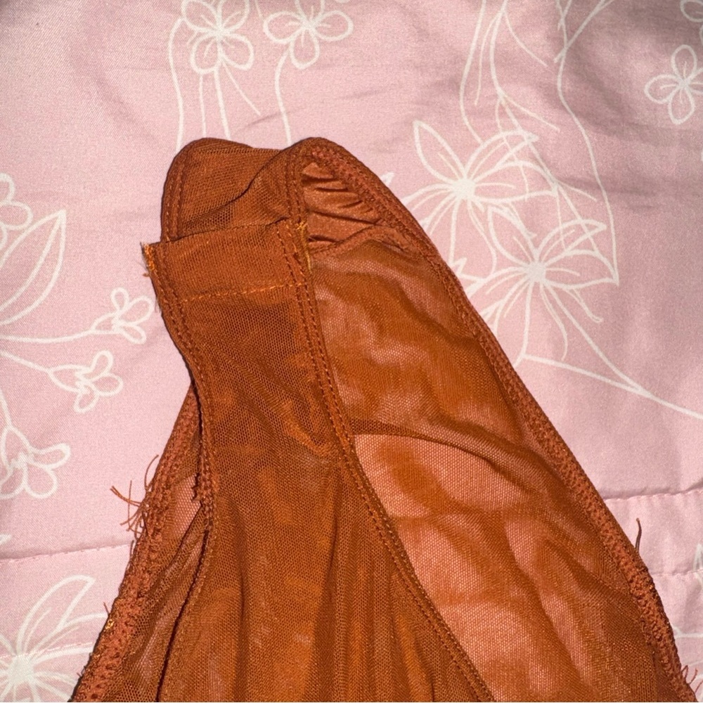 Fashion Nova hopeless romantic copper teddy bodysuit L NWT - Picture 5 of 6